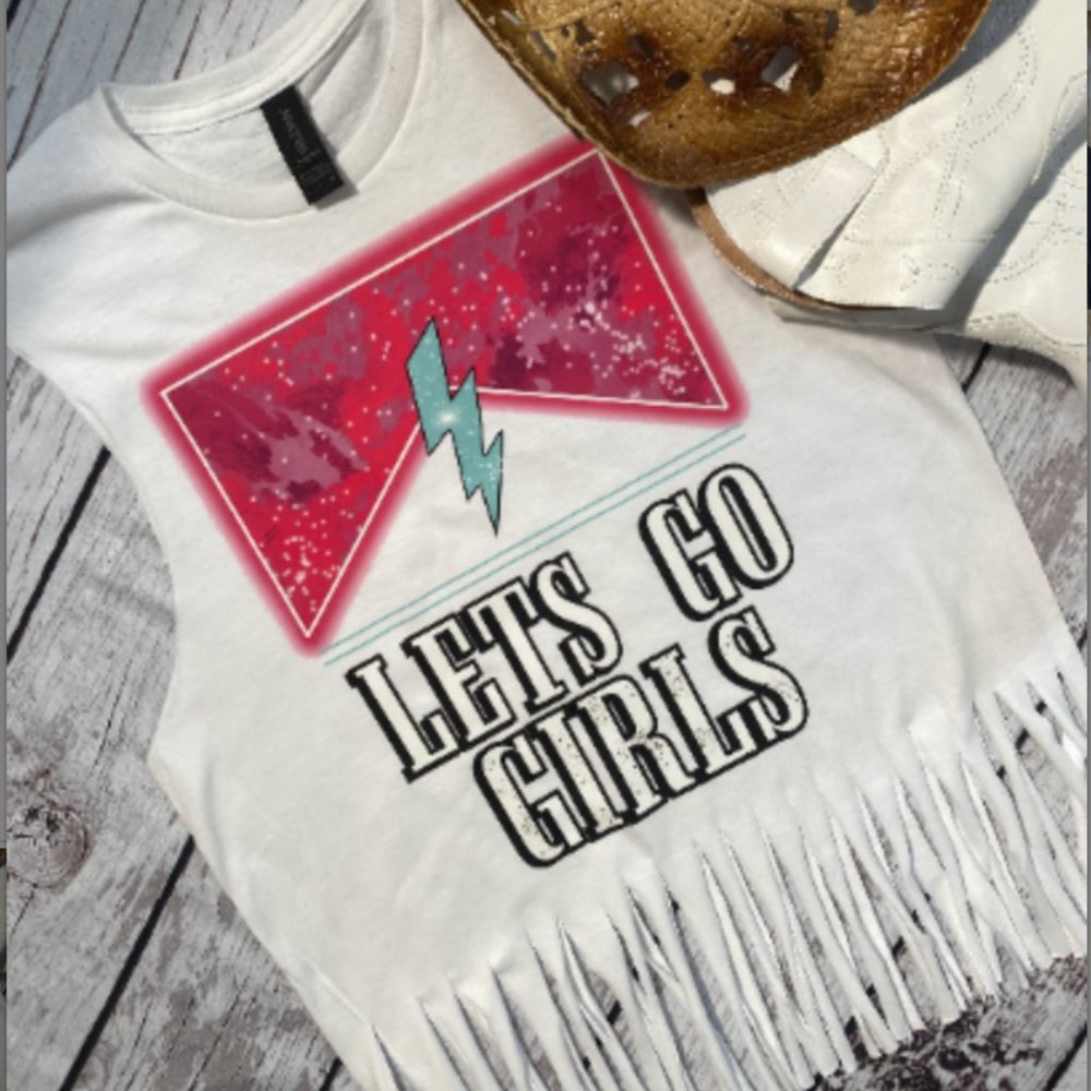 Let's Go Girls Fringe Tank